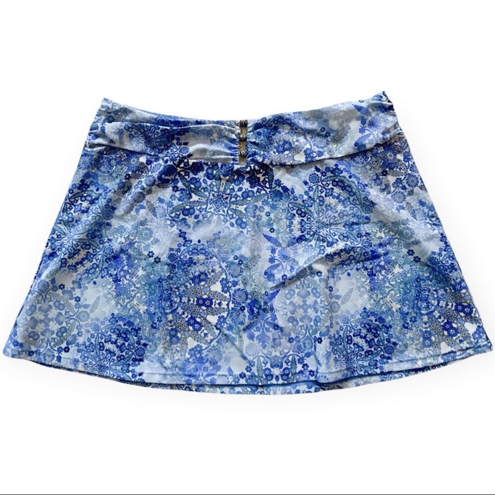 Profile by Gottex Bikini Skirt Bottom Blue Multicolor Women’s US Size Small